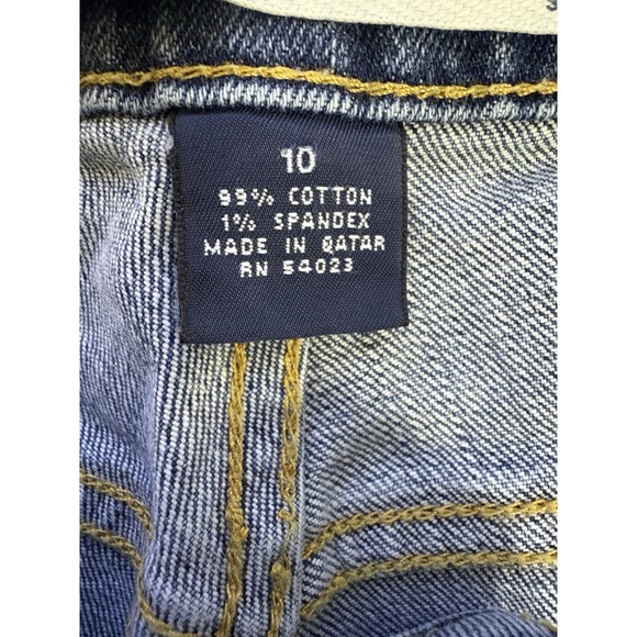 Vtg Y2K Gap Lean Jeans Women's Sz 10 Stretch Low Rise Flare Med Wash 30" Inseam - Picture 10 of 13